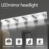 English Elm (Same As W1340103888/L2006) Led Modern Chrome Makeup Light, 5-Lights Acrylic Chrome Makeup Mirror Light