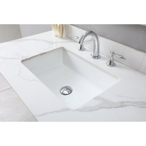 English Elm Montary Sintered Stone Vanity Top Carrara Gold Veining with Undermount Sink Included W509107291