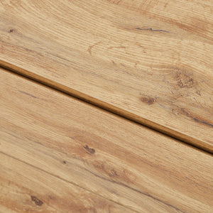 English Elm Modern TV Stand for 80'' TV with 3 Doors – Sleek Media Console, Drop-Down Storage, Durable MDF Design Natural Wood WF302939AAP