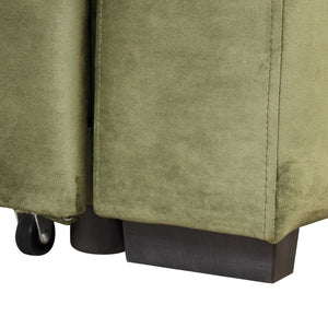 English Elm 84.75" Linen Sectional Sleeper Sofa with Storage Ottoman for Apartment Living SG000550AAF