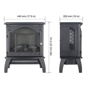 English Elm 18 Inch Infrared Quartz Freestanding Electric Fireplace Stove with 3d Flame Effect W1769112699