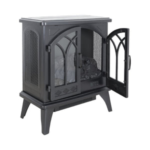 English Elm 24 Inch Infrared Quartz Stove Heater with 3d Flame Effect and Remote Control W1769112701