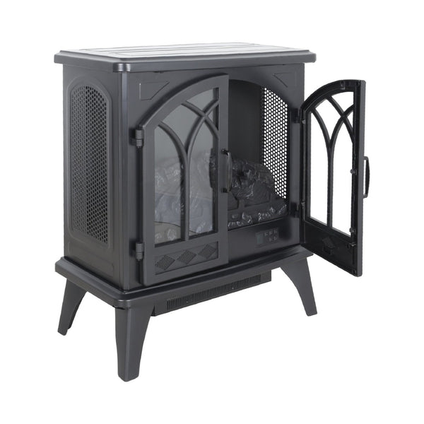 English Elm 24 Inch Infrared Quartz Stove Heater with 3d Flame Effect and Remote Control W1769112701