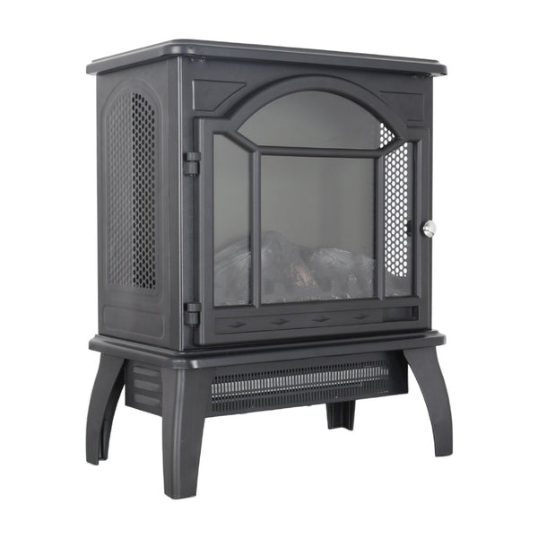 English Elm 18 Inch Infrared Quartz Freestanding Electric Fireplace Stove with 3d Flame Effect W1769112699