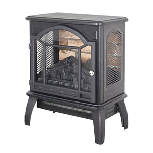 English Elm 18 Inch Infrared Quartz Freestanding Electric Fireplace Stove with 3d Flame Effect W1769112698