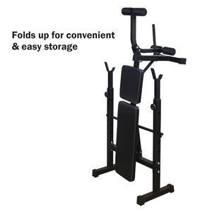 English Elm Olympic Squat Rack Bench Press Set Adjustable Multi-position Home Gym Training W1408107770