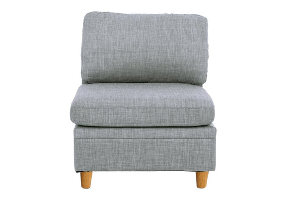 English Elm Living Room Furniture 5Pc Modular Sofa Set In Light Grey Dorris Fabric – Stylish & Comfortable Design B011S00478