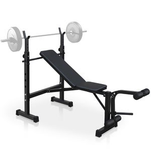 English Elm Olympic Squat Rack Bench Press Set Adjustable Multi-position Home Gym Training W1408107770