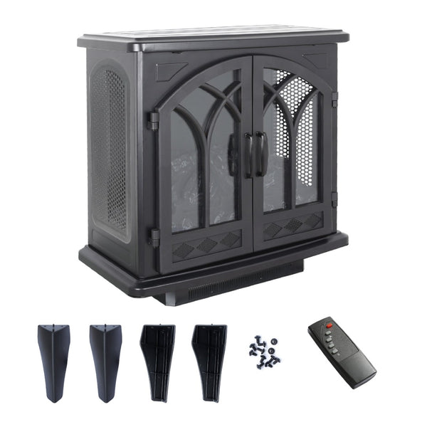 English Elm 24 Inch Infrared Quartz Stove Heater with 3d Flame Effect and Remote Control W1769112701