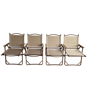 English Elm Comfy Portable Folding Chairs Set Of 4 - Lightweight Aluminum Frame With Stylish Armrests For Travel W495107781
