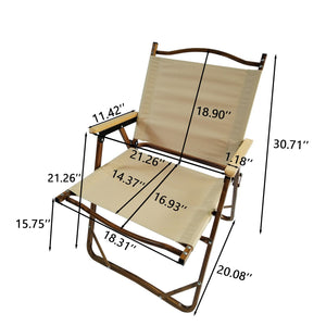 English Elm Comfy Portable Folding Chairs Set Of 4 - Lightweight Aluminum Frame With Stylish Armrests For Travel W495107781