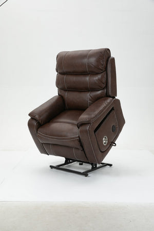 English Elm Lounge Power Lift Recliner with Massage Heat and Full Flat Recline for Living Room W547S00062
