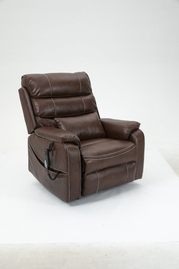 English Elm Lounge Power Lift Recliner with Massage Heat and Full Flat Recline for Living Room W547S00062