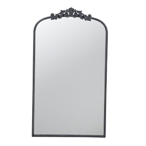 English Elm 24" X 36" Matte Gold Iron Baroque Floral Wall Mirror for Entryway or Bathroom W2078123593