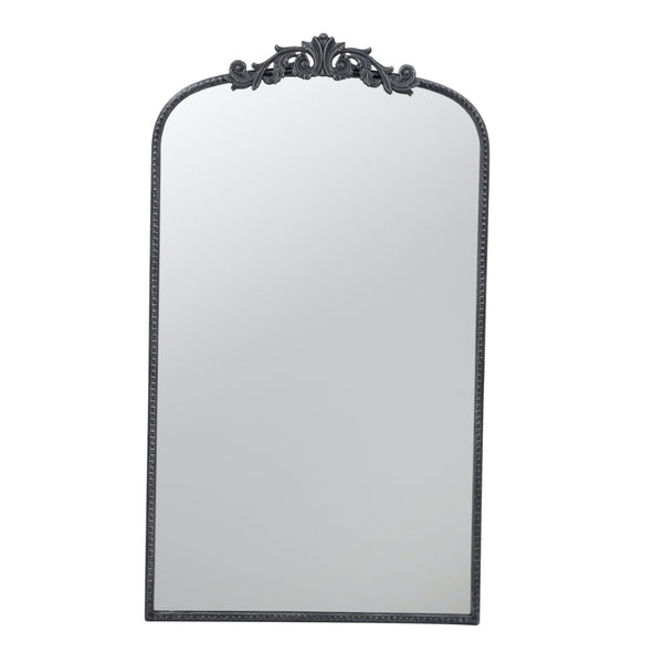 English Elm 24" X 36" Matte Gold Iron Baroque Floral Wall Mirror for Entryway or Bathroom W2078123593
