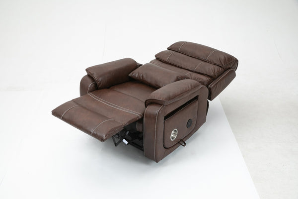 English Elm Lounge Power Lift Recliner with Massage Heat and Full Flat Recline for Living Room W547S00062