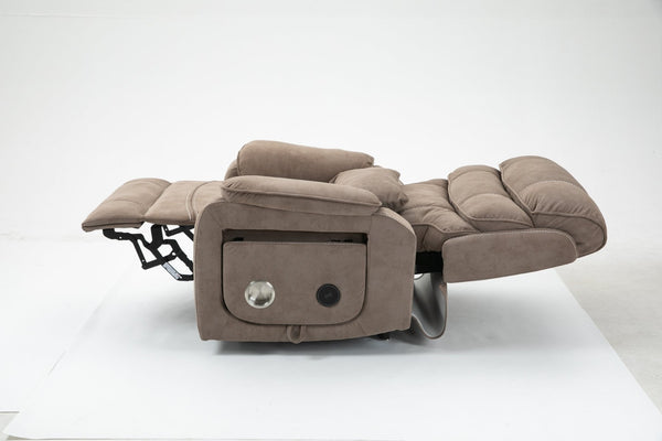 English Elm Lounge Power Lift Recliner with Massage Heat and Full Flat Recline for Living Room W547S00063