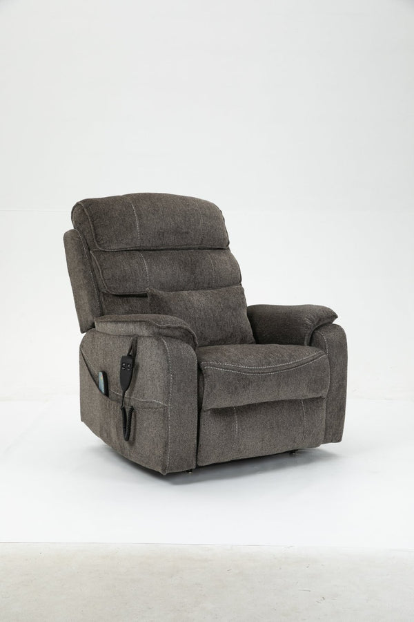 English Elm Lounge Power Lift Recliner with Massage Heat and Full Flat Recline for Living Room W547S00064