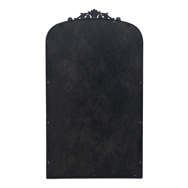 English Elm 24" X 36" Matte Gold Iron Baroque Floral Wall Mirror for Entryway or Bathroom W2078123593