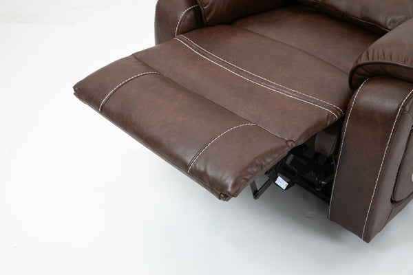 English Elm Lounge Power Lift Recliner with Massage Heat and Full Flat Recline for Living Room W547S00062