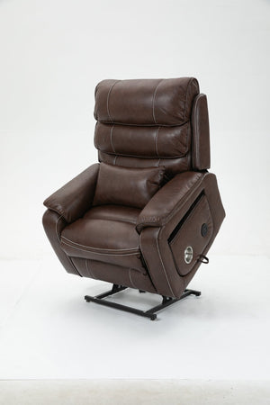 English Elm Lounge Power Lift Recliner with Massage Heat and Full Flat Recline for Living Room W547S00062