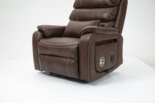 English Elm Lounge Power Lift Recliner with Massage Heat and Full Flat Recline for Living Room W547S00062