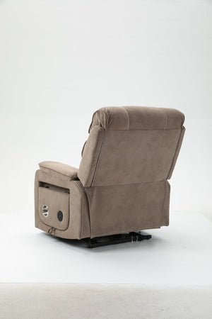 English Elm Lounge Power Lift Recliner with Massage Heat and Full Flat Recline for Living Room W547S00063