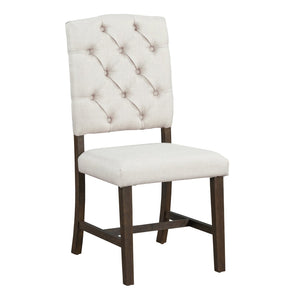 English Elm Trexm Mid-century Extendable Round Dining Set Acacia Veneer Table Four Tufted Chairs ST000094AAD