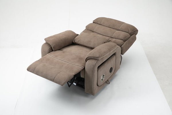 English Elm Lounge Power Lift Recliner with Massage Heat and Full Flat Recline for Living Room W547S00063