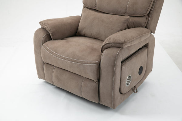 English Elm Lounge Power Lift Recliner with Massage Heat and Full Flat Recline for Living Room W547S00063