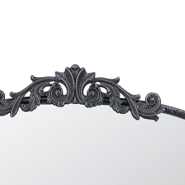 English Elm 24" X 36" Matte Gold Iron Baroque Floral Wall Mirror for Entryway or Bathroom W2078123591
