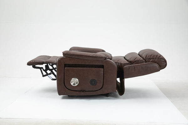 English Elm Lounge Power Lift Recliner with Massage Heat and Full Flat Recline for Living Room W547S00062