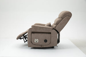 English Elm Lounge Power Lift Recliner with Massage Heat and Full Flat Recline for Living Room W547S00063
