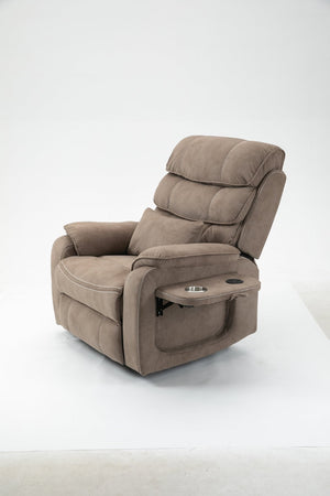 English Elm Lounge Power Lift Recliner with Massage Heat and Full Flat Recline for Living Room W547S00063
