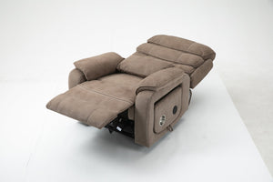 English Elm Lounge Power Lift Recliner with Massage Heat and Full Flat Recline for Living Room W547S00063