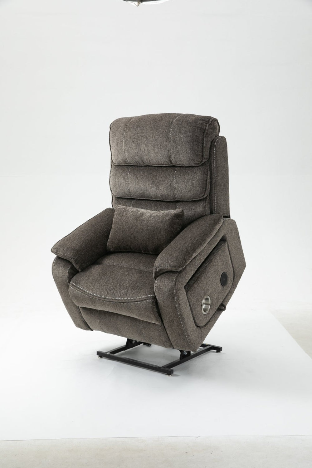 English Elm Lounge Power Lift Recliner with Massage Heat and Full Flat Recline for Living Room W547S00064