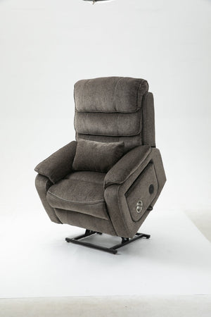English Elm Lounge Power Lift Recliner with Massage Heat and Full Flat Recline for Living Room W547S00064