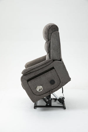 English Elm Lounge Power Lift Recliner with Massage Heat and Full Flat Recline for Living Room W547S00064