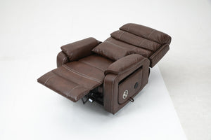 English Elm Lounge Power Lift Recliner with Massage Heat and Full Flat Recline for Living Room W547S00062
