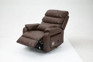 English Elm Lounge Power Lift Recliner with Massage Heat and Full Flat Recline for Living Room W547S00062