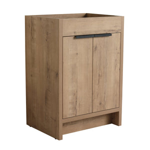 English Elm 24" Freestanding Bathroom Vanity Cabinet Only, 2 Soft-Close Doors, Eco Plywood, Water-Resistant Melamine W999113508