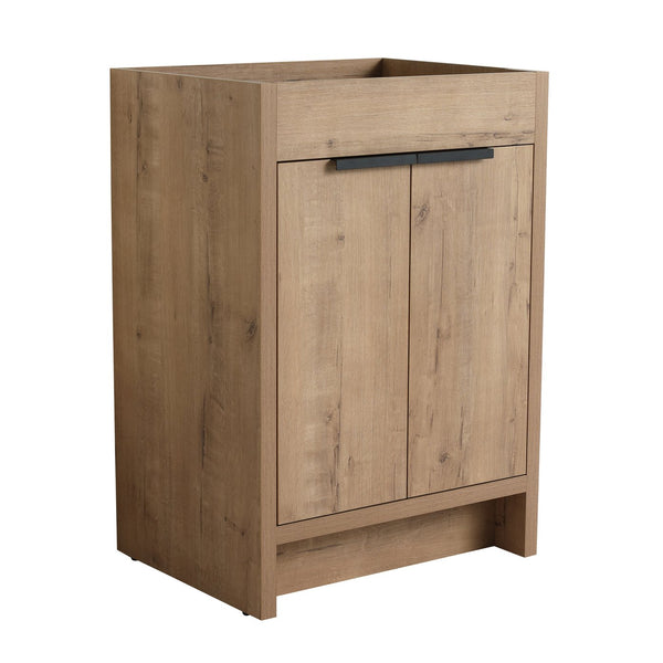 English Elm 24" Freestanding Bathroom Vanity Cabinet Only, 2 Soft-Close Doors, Eco Plywood, Water-Resistant Melamine W999113508