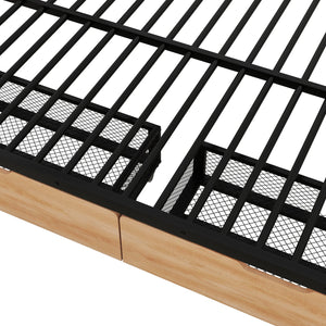 English Elm Metal Full Size Convertible Bunk Bed with 2 Drawers, Black – Space-Saving Sturdy Metal Frame, Ladder, 450lb Upper Capacity, Modern Design GX001518AAB