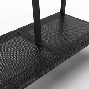 English Elm Coat Rack Hall Tree with Mirror and Shoe Storage, Aluminum Frame, Industrial Rustic Brown Black W708P379365