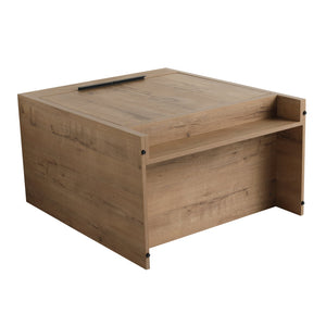 English Elm 30" Freestanding Bathroom Vanity With White Ceramic Sink, Soft-Close Doors & Adjustable Storage Shelf W999S00100