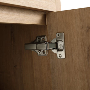 English Elm 36" Freestanding Bathroom Vanity Cabinet with Adjustable Shelf, Soft-Close Doors & Metal Handles, Water-Resistant Plywood Finish W999113510