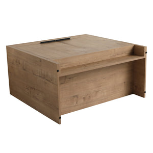 English Elm 36" Freestanding Bathroom Vanity Cabinet with Adjustable Shelf, Soft-Close Doors & Metal Handles, Water-Resistant Plywood Finish W999113510
