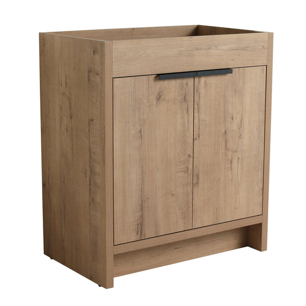English Elm 30" Freestanding Vanity Cabinet Only, 2 Soft-Close Doors, Adjustable Shelf, Eco Plywood, Water-Resistant Finish W999113509