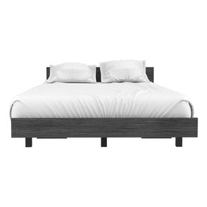 English Elm Kaia Twin Bed Base with Headboard — Sturdy Particleboard Frame, 441 lb Capacity, Easy Assembly Gray 56.3 L x 20.9 W x 3.9 H B200S00048