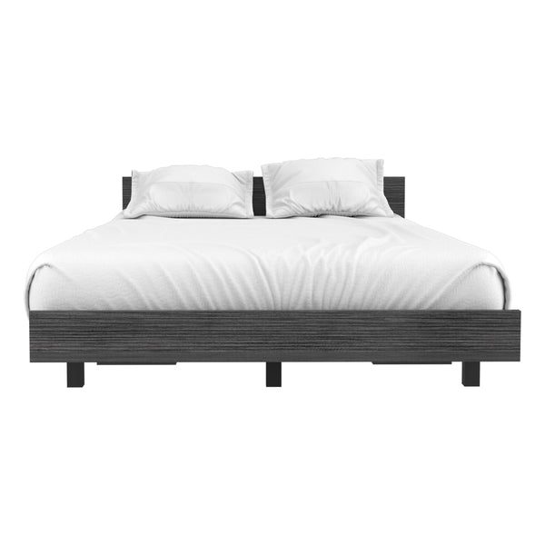 English Elm Kaia Twin Bed Base with Headboard — Sturdy Particleboard Frame, 441 lb Capacity, Easy Assembly Gray 56.3 L x 20.9 W x 3.9 H B200S00048
